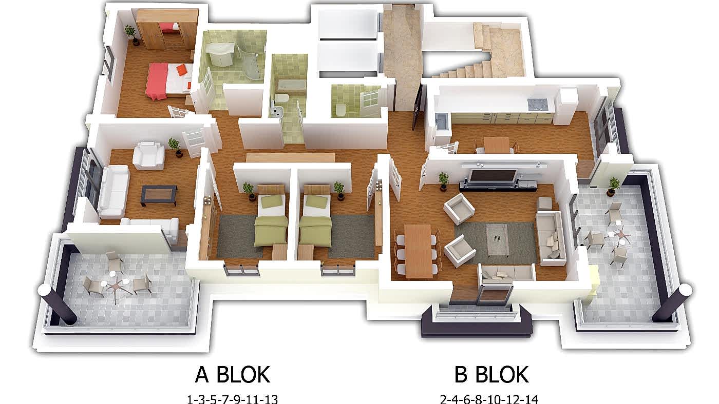 3 Boyutlu Tasarım Mimari Çizimleri